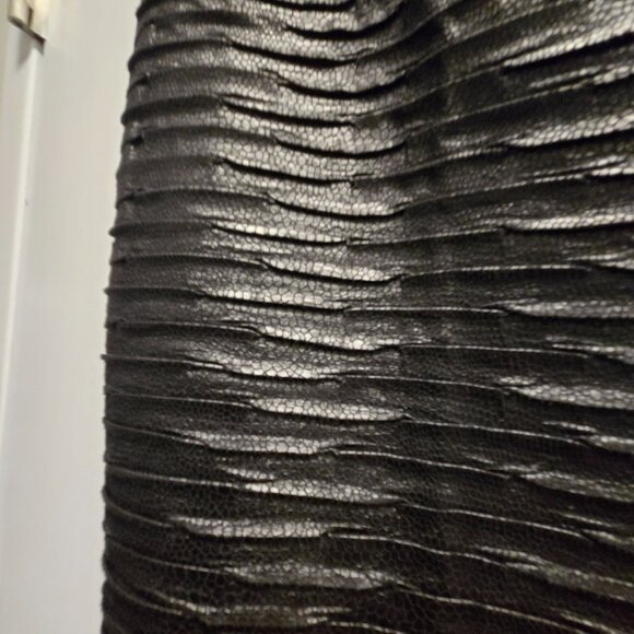 PETER NYGARD Women's Black Faux Snakeskin Knit Stretch Pencil Lined Skirt  Sz 12 - Picture 8 of 11